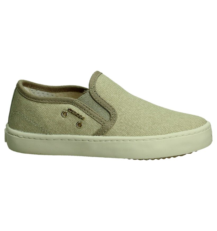 Beige Slip-on Geox in stof (190715)