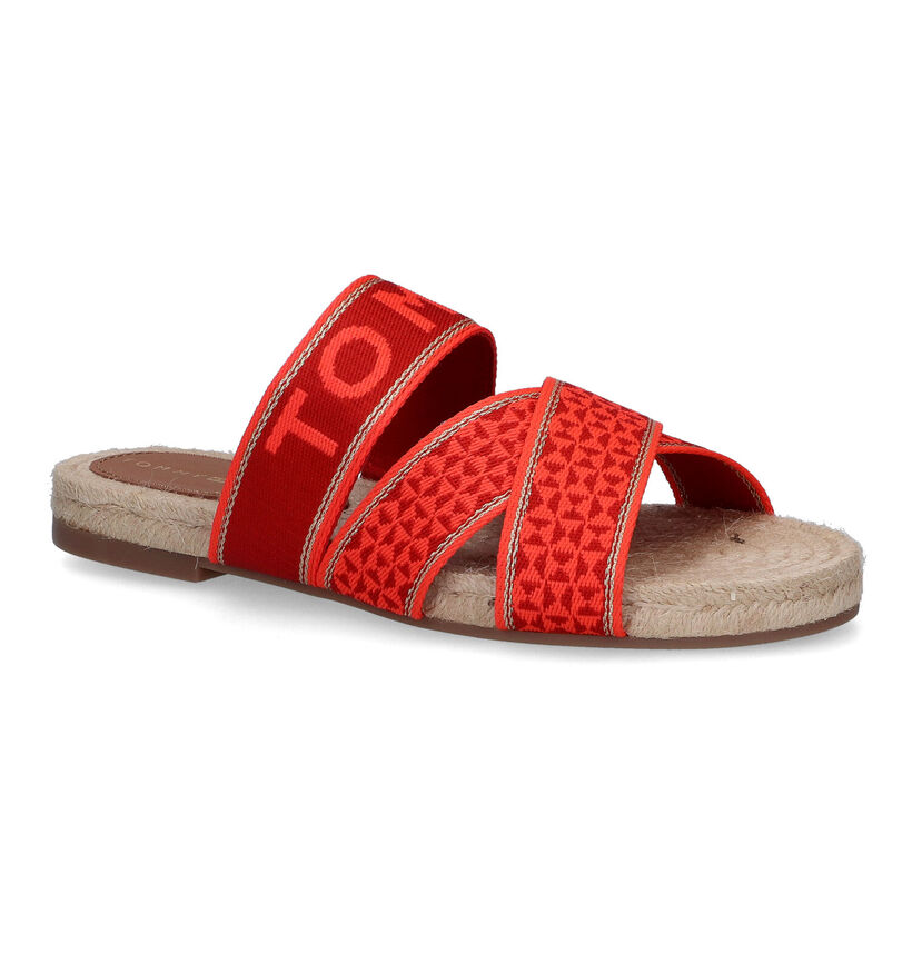 TH Tommy Webbing Nu-pieds en Orange pour femmes (304719)