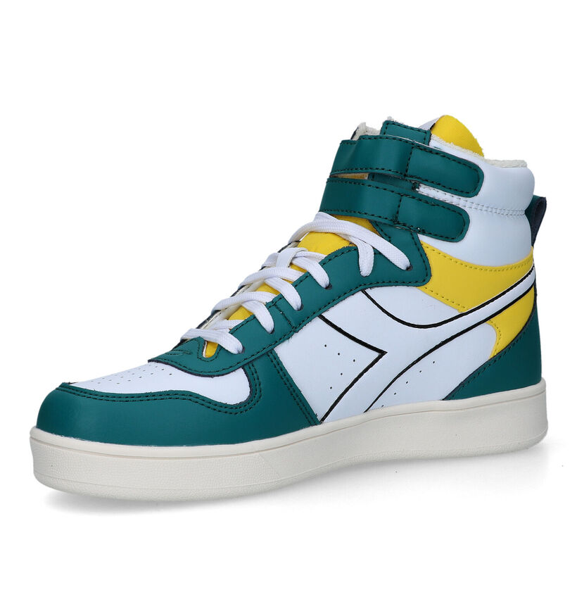 Diadora Magic Basket MID GS Witte Sneakers voor jongens, meisjes (336222)