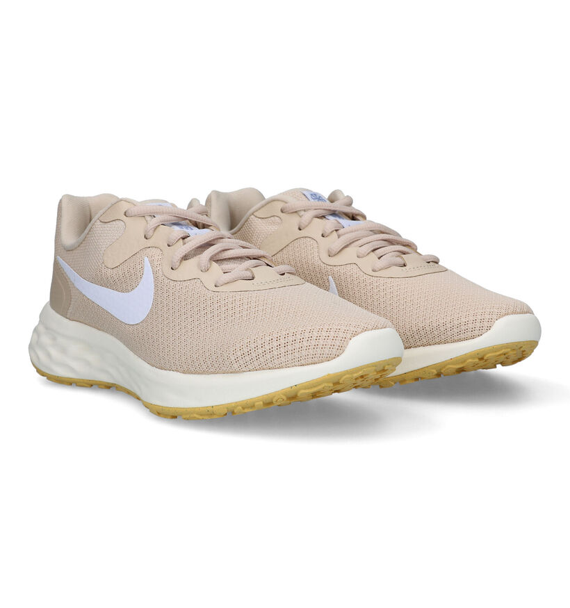 Nike Revolution 6 Witte Sneakers in stof (319203)