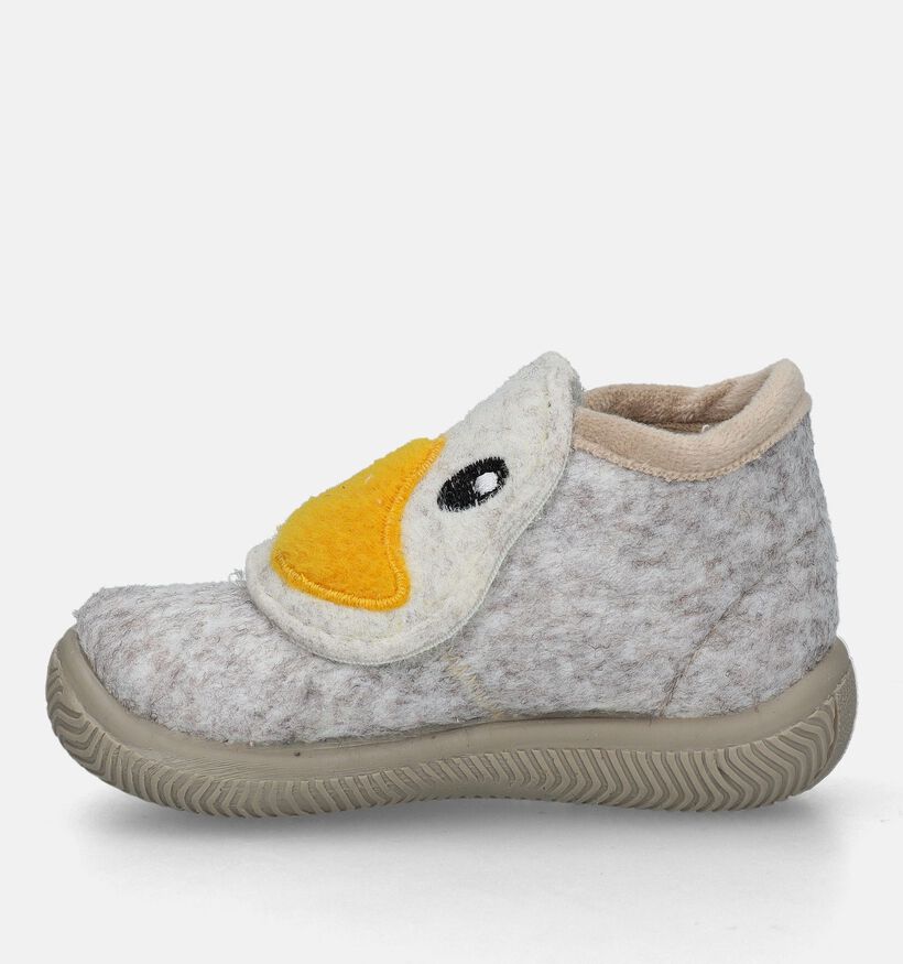 Milo & Mila Beige Babypantoffels voor jongens (332428) - geschikt voor steunzolen