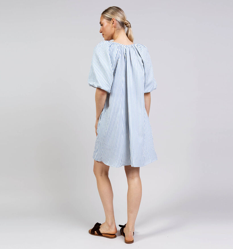 Desires Pansy Blauwe Jurk met Pofmouwen voor dames (374248)
