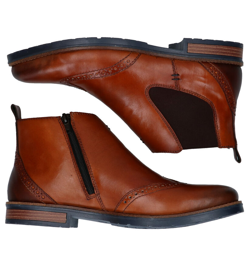 Rieker Cognac Boots in leer (281821)