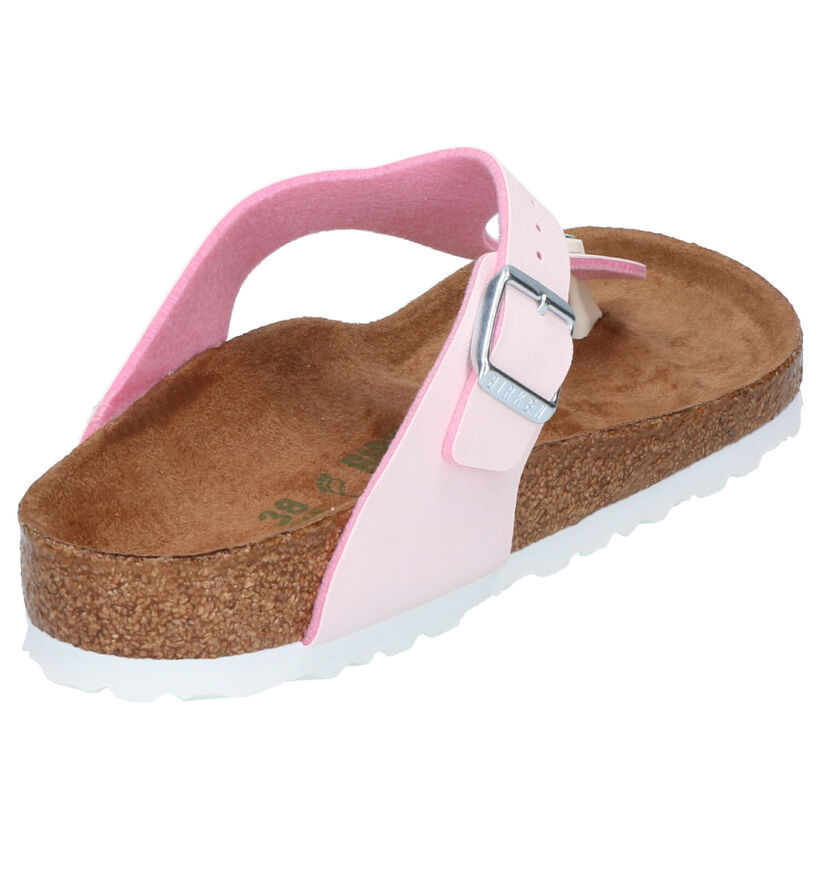 Birkenstock Gizeh Birko-Flor Zwarte Teenslippers voor dames (338058)