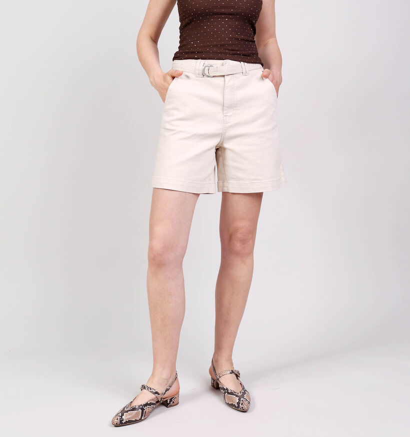 Vila Ola Denim Lichtbeige Short voor dames (369455)