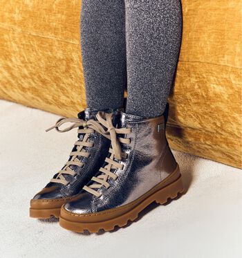 Camper Boots Zwart/Cognac/Zilver