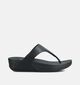 FitFlop Lulu Leather Zwarte Slippers voor dames (368666)