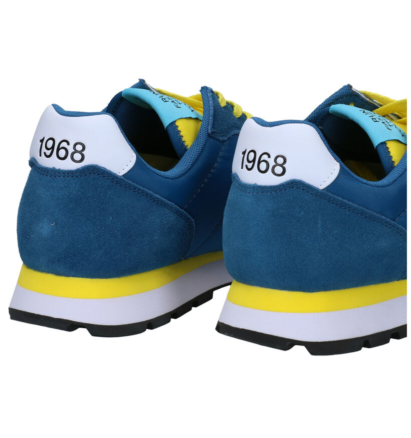 Sun 68 Blauwe Sneakers in kunstleer (287399)