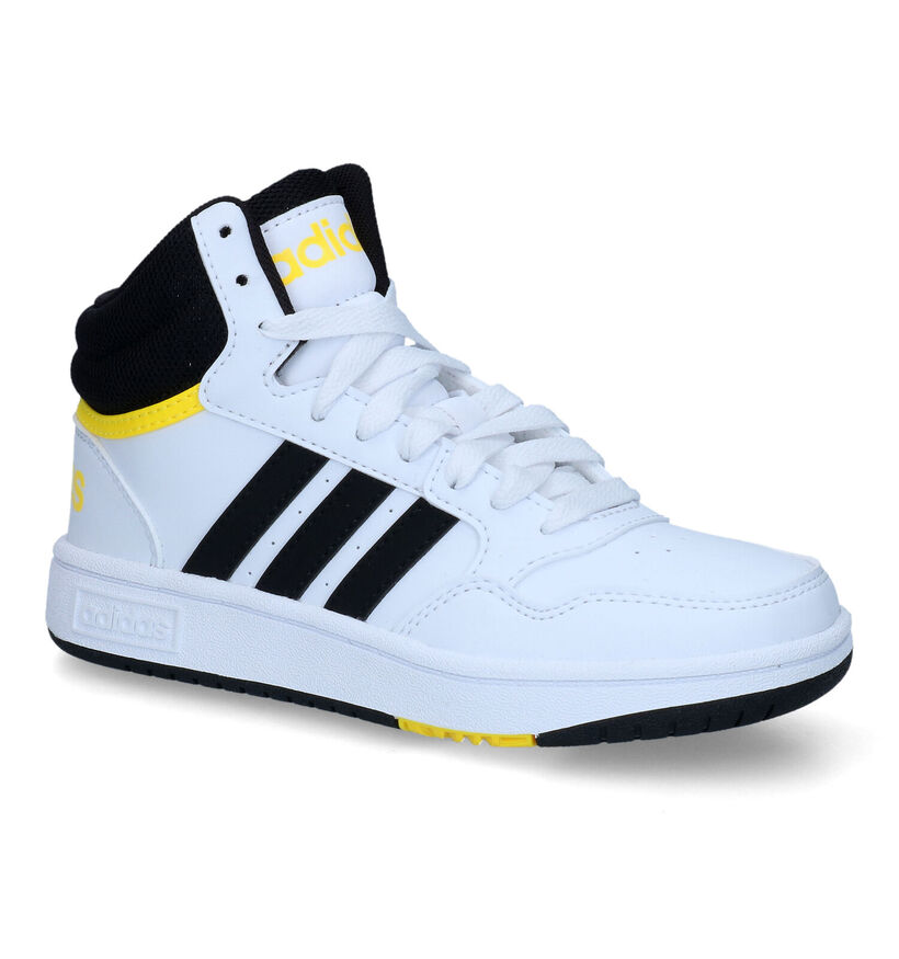 adidas Hoops Mid 3.0 K Zwarte Sneakers voor jongens, meisjes (332099)