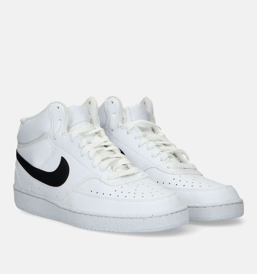 Nike Court Vision Mid Next Nature Baskets en Blanc pour hommes (325146)