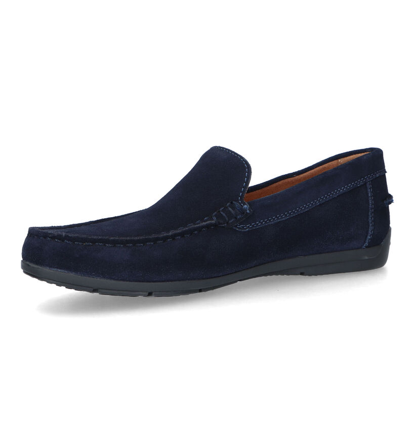 Geox Siron Blauwe Mocassins in daim (326726)