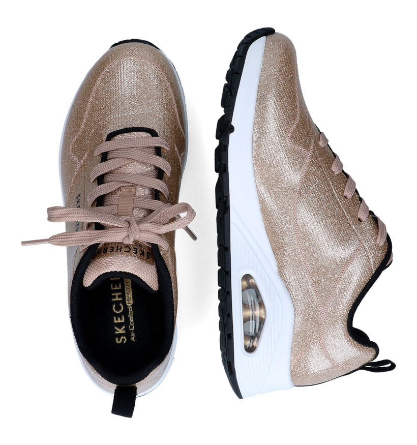 Skechers Uno Diamond Shatter Gouden Sneakers voor dames (326238)