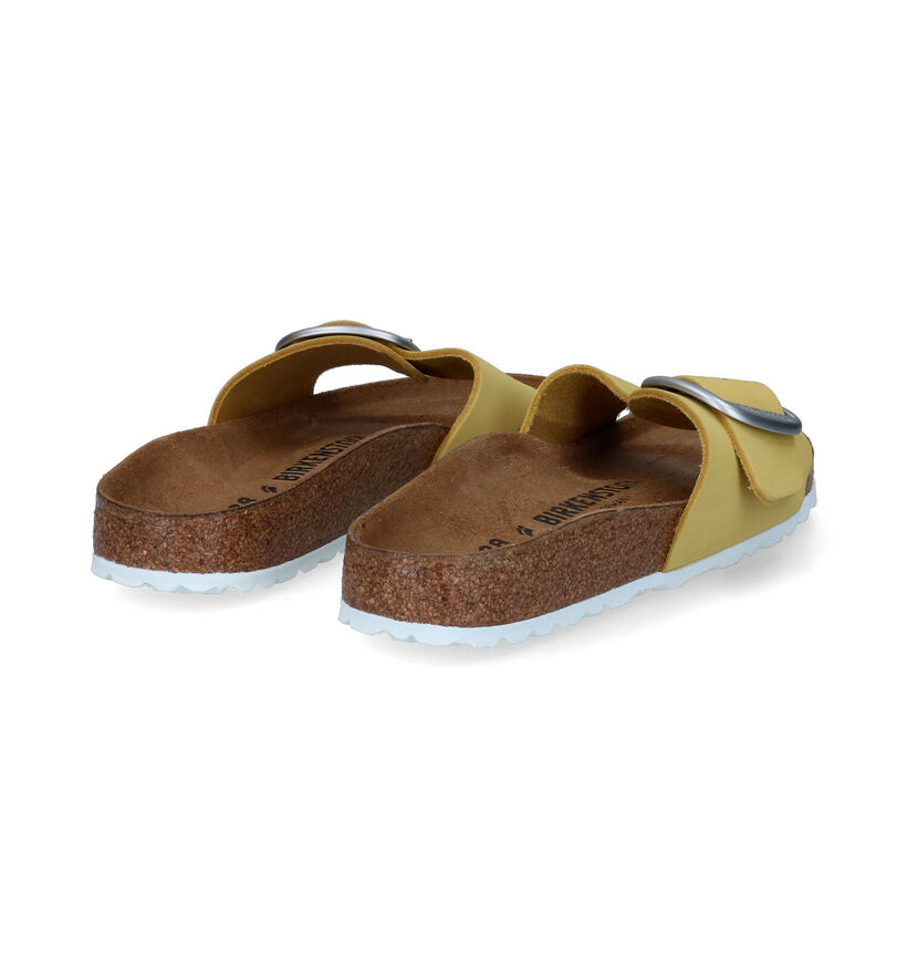 Birkenstock Madrid Big Buckle Zwarte Slippers in nubuck (322776)