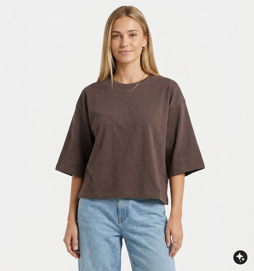 Desires Torie Sweatshirt en Brun fonc&eacute; pour femmes (379177)