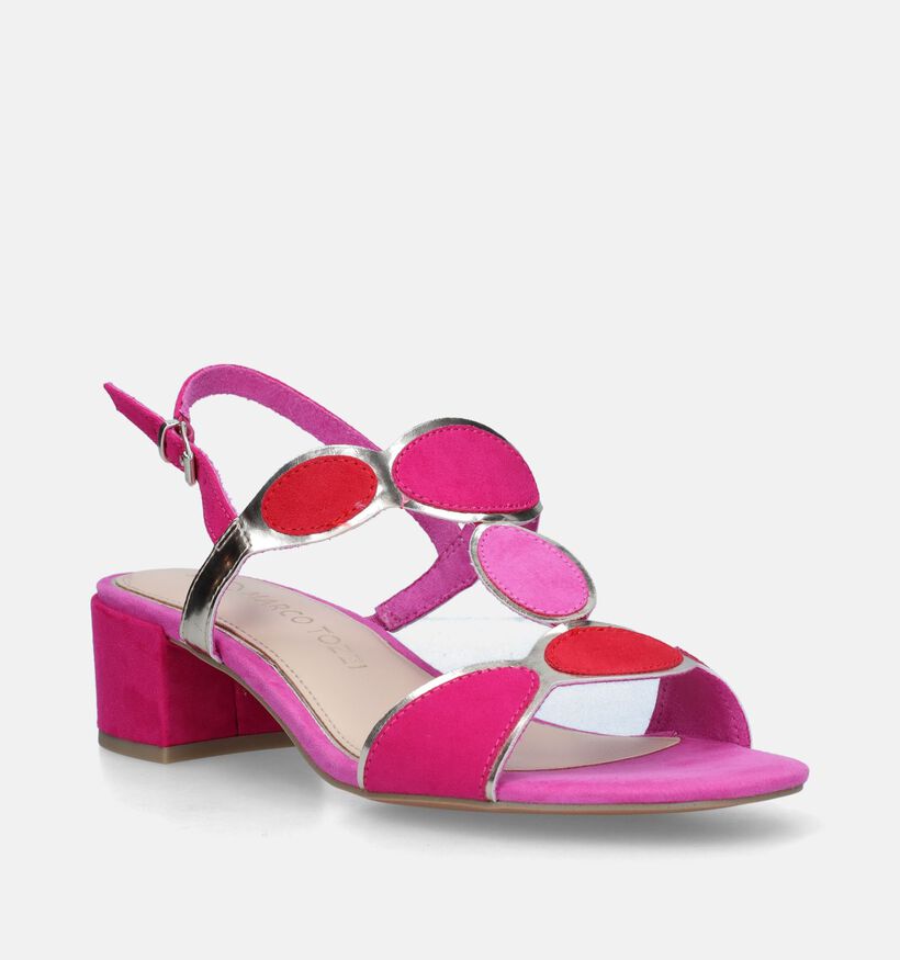 Marco Tozi Fuchsia Sandalen Met Blokhak voor dames (338346)