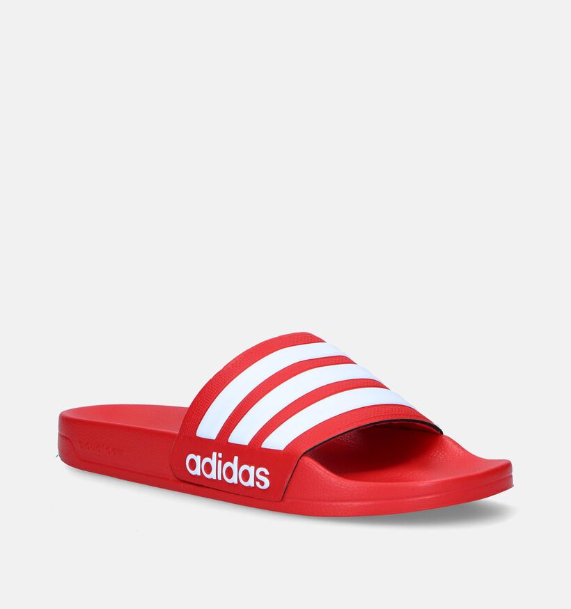 adidas Adilette Shower Claquettes en Rouge pour hommes (334726)