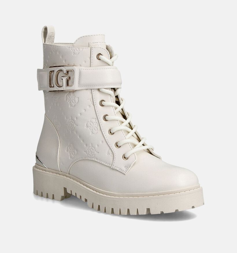 Guess Oranda Boots à lacets en Écru pour femmes (359540)