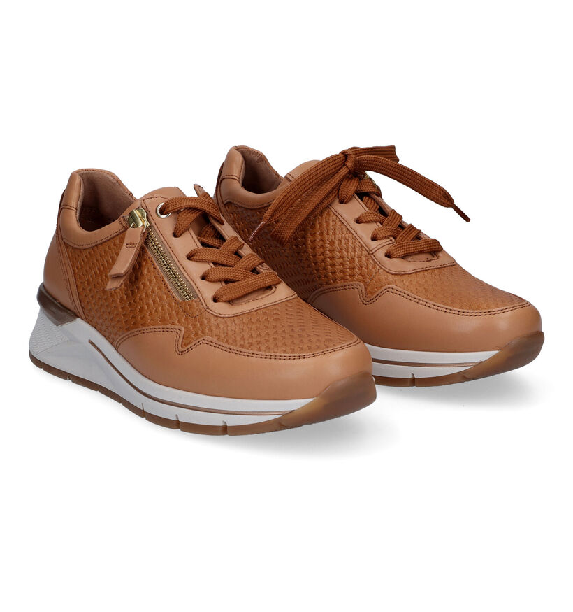 Gabor OptiFit Witte Veterschoenen in leer (306124)