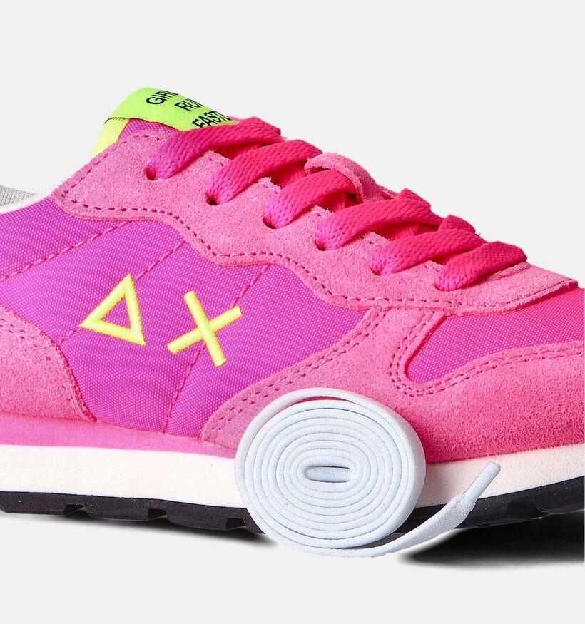 Sun68 Ally Solid Roze Fluo Sneakers voor meisjes (352450) - geschikt voor steunzolen