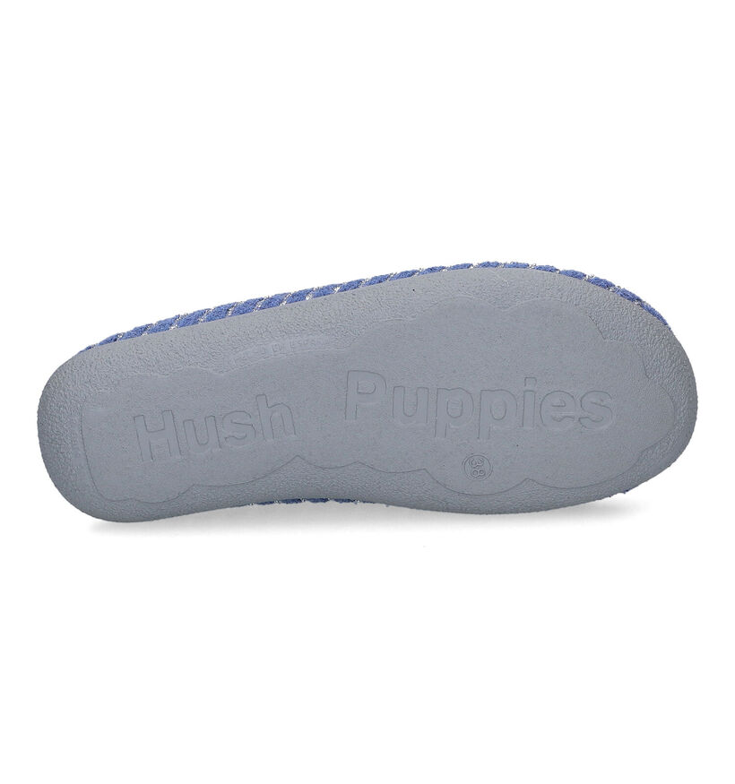 Hush Puppies Caban Pantoufles en Bleu en textile (308852)