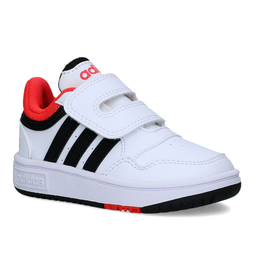 adidas Hoops 3.0 Witte Sneakers voor jongens (318805)