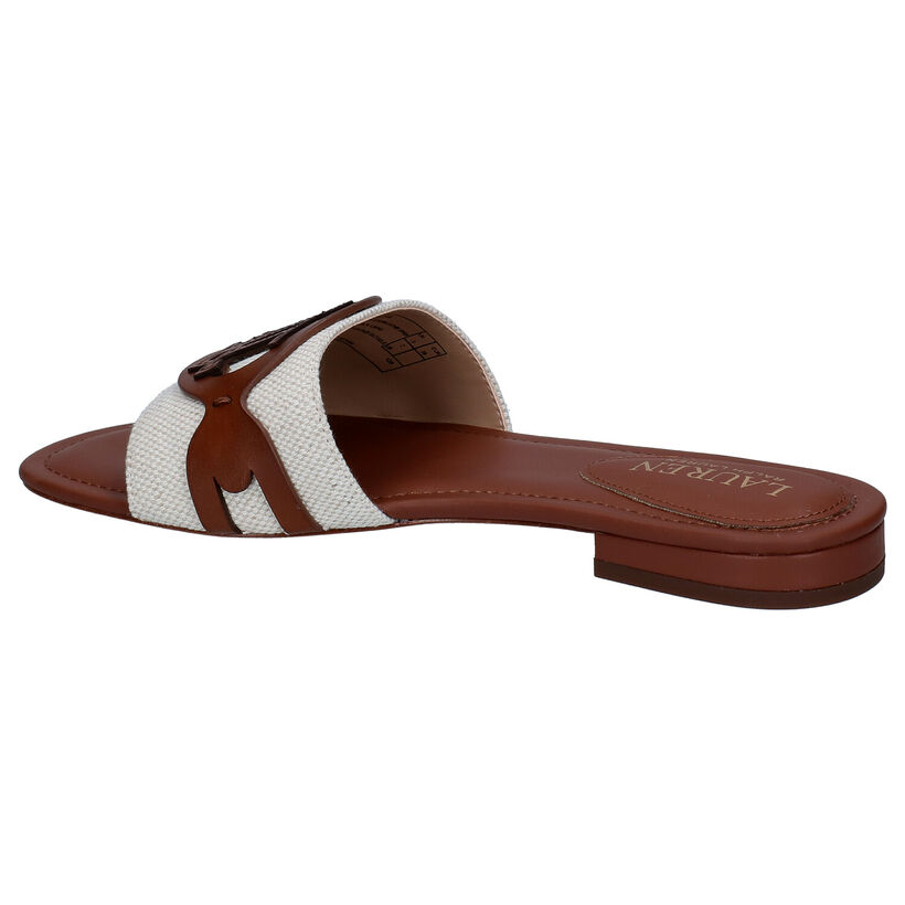 Lauren Ralph Lauren Cognac Muiltjes in stof (291438)