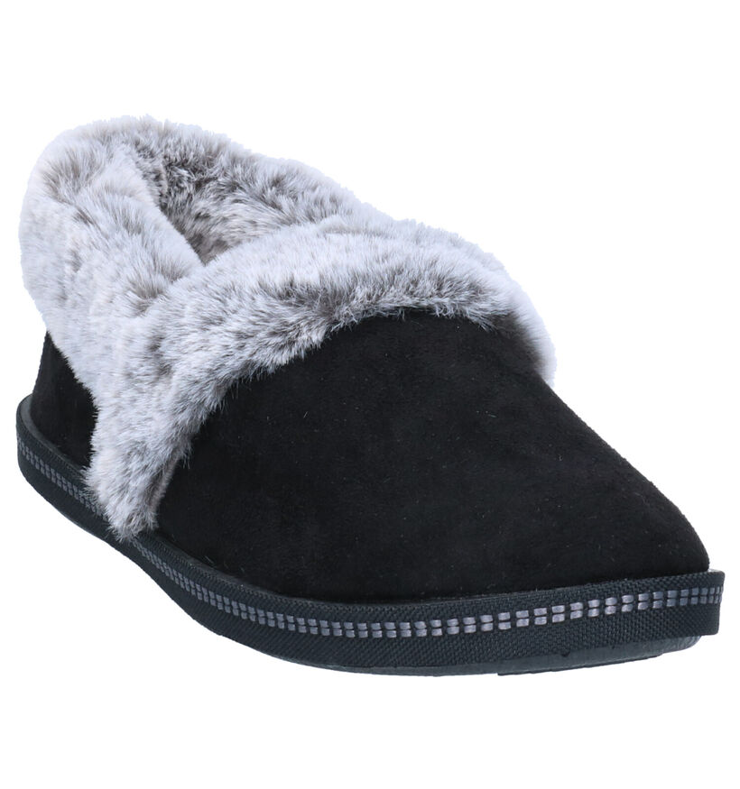 Skechers Cali Zwarte Pantoffels in stof (262835)