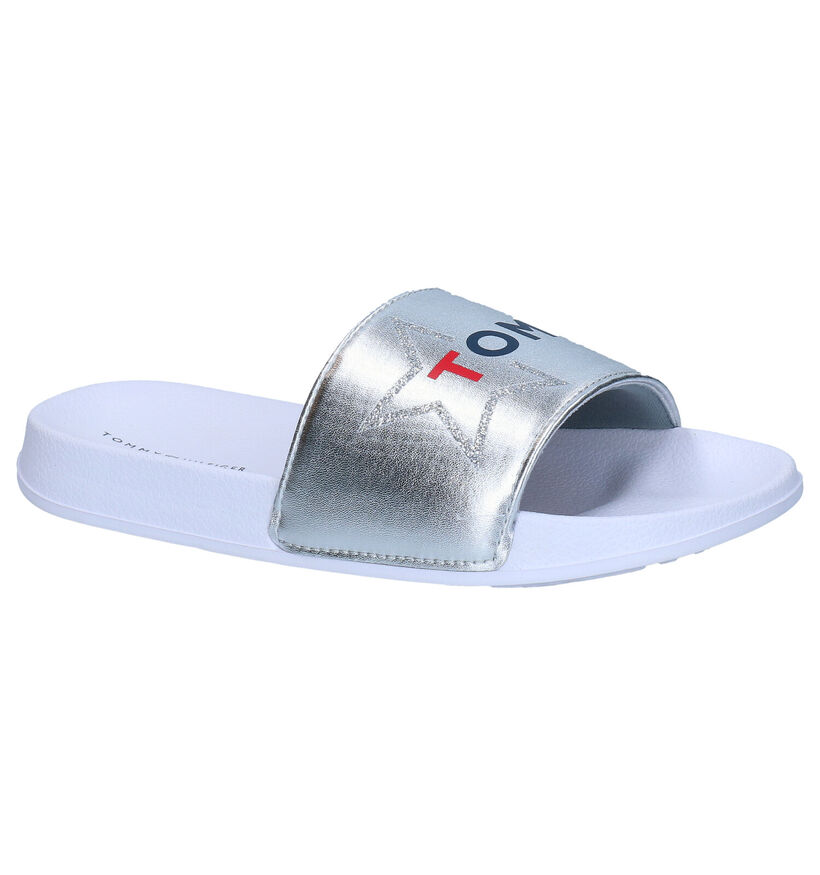 Tommy Hilfiger Claquettes en Argent en simili cuir (285717)