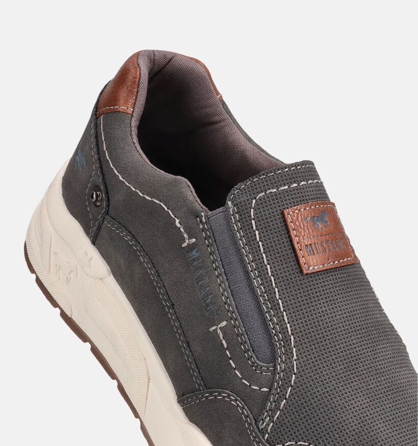 Mustang Chaussures &agrave; enfiler en Gris pour hommes (372961) - pour semelles orthop&eacute;diques