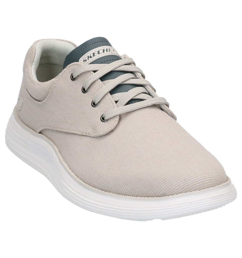 Skechers Status 2.0 Zwarte Veterschoenen in stof (272799)