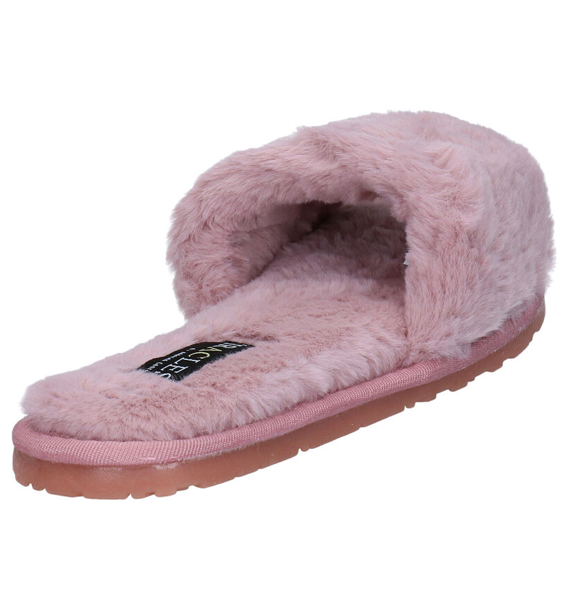 Miracles Annelien Pantoufles en Rose en textile (289570)