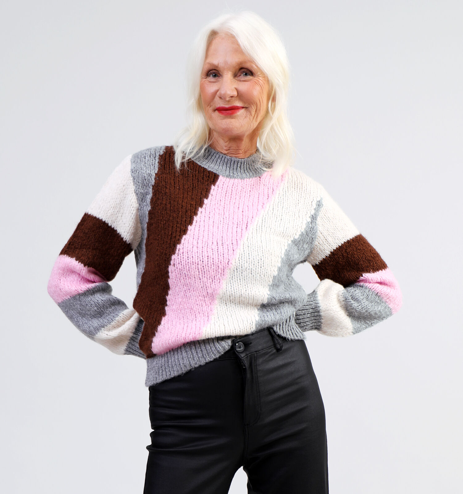 Colorblock sales trui dames