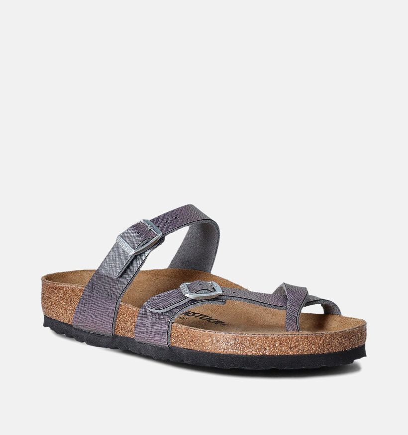 Birkenstock Mayari Embossed Paarse Slippers voor dames (350852)