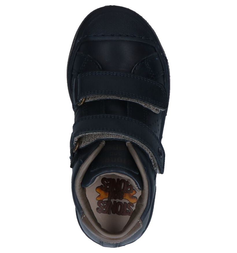 STONES and BONES Rosti Chaussures à velcro en Bleu pour garçons (313880) - pour semelles orthopédiques