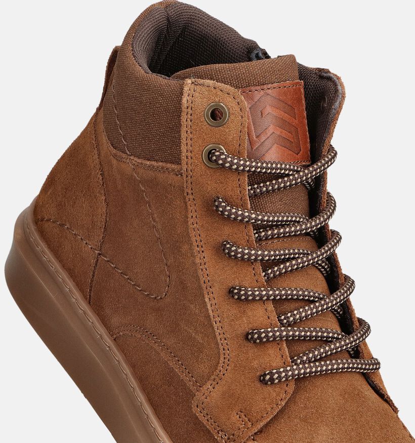 La Strada Cognac Hoge Sneakers voor heren (364877) - geschikt voor steunzolen