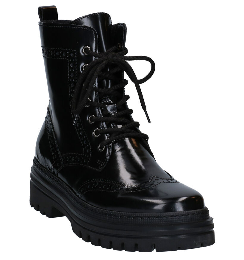 Gabor Best Fitting Zwarte Boots in lak (282395)