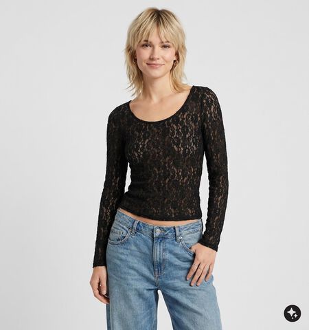 Vero Moda T-shirts Zwart/Bruin