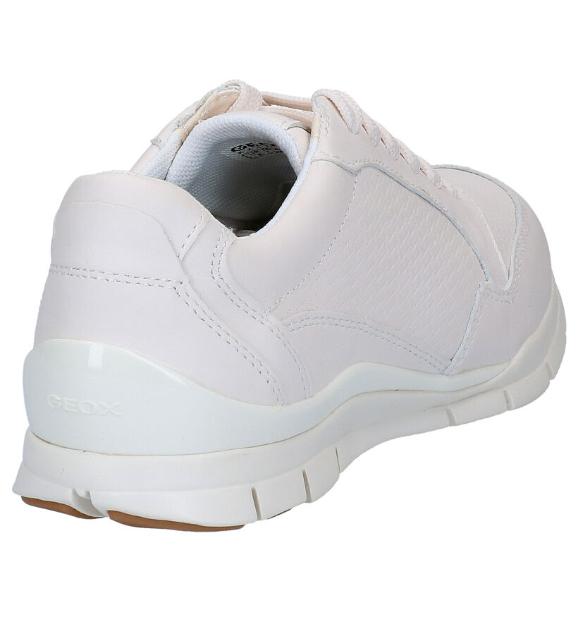 Geox Sukie Witte Veterschoenen in leer (285590)