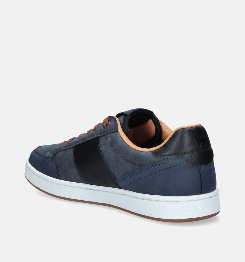 Wrangler Hardin Blauwe Veterschoenen voor heren (346070) - geschikt voor steunzolen