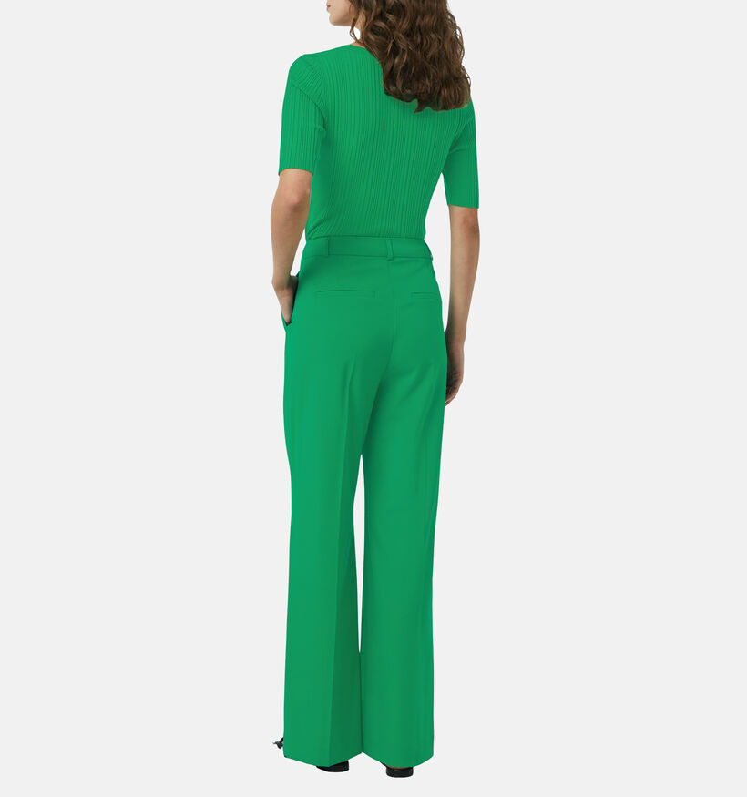 comma Groene Geklede broek voor dames (354656)