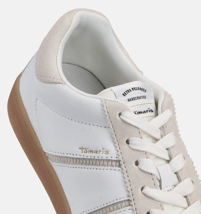 Tamaris Witte Veterschoenen voor dames (368033) - geschikt voor steunzolen