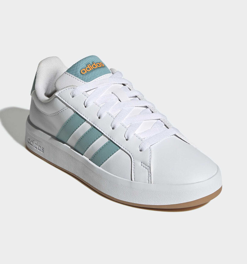 adidas Grand Court 3.0 Witte/Munt Sneakers voor jongens (375464)