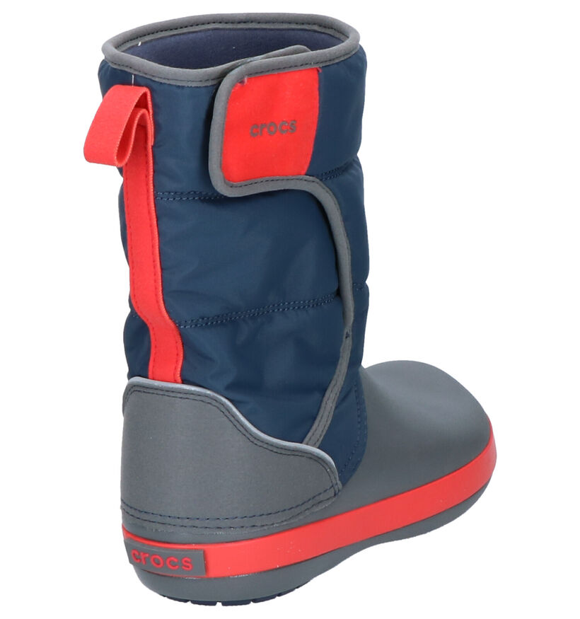 Crocs Lodgepoint Blauw/Grijze Snowboots in stof (255724)