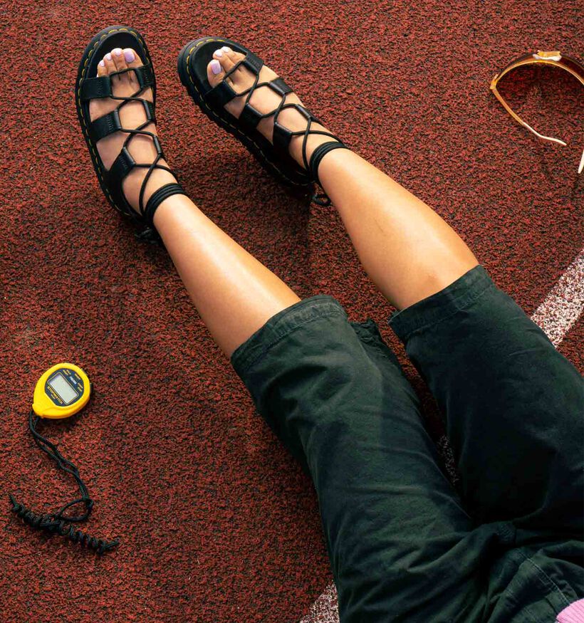 Dr. Martens Nartilla Zwarte Sandalen voor dames (365025)