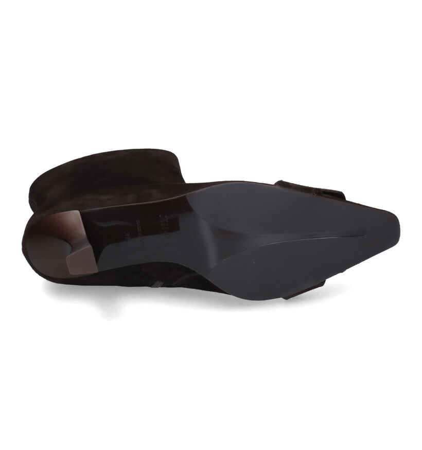 Zinda Bottines à talons en Brun foncé pour femmes (317219)