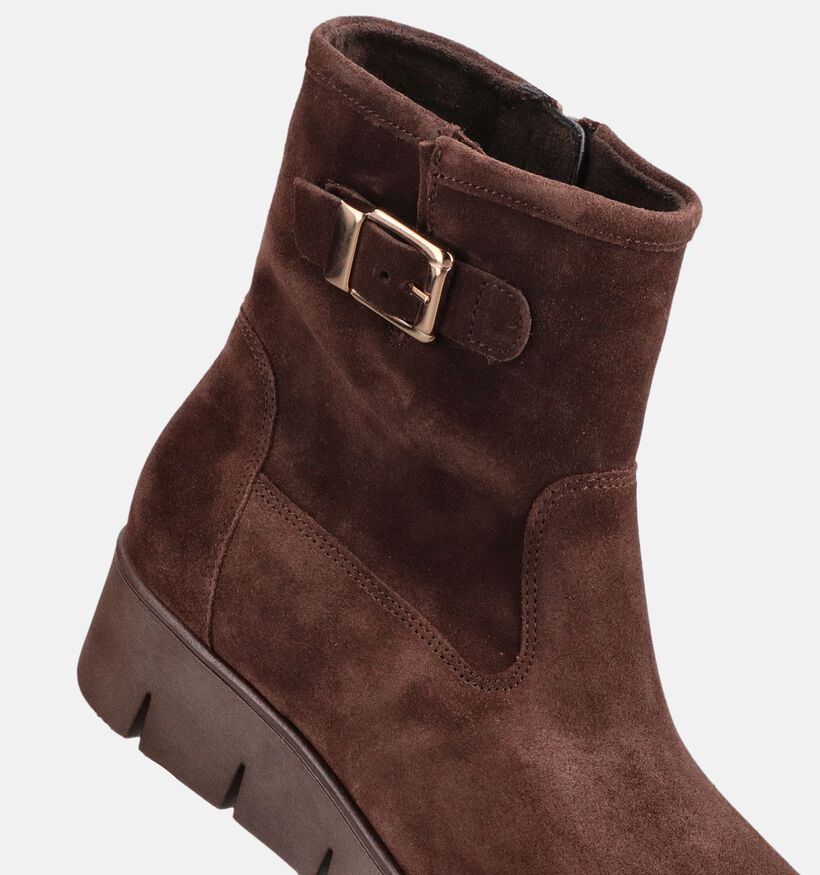 Gabor Comfort Bottines en Brun fonc&eacute; pour femmes (380047)