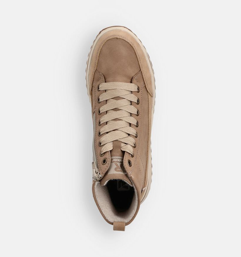 Rieker Beige Hoge Sneakers voor dames (363551) - geschikt voor steunzolen