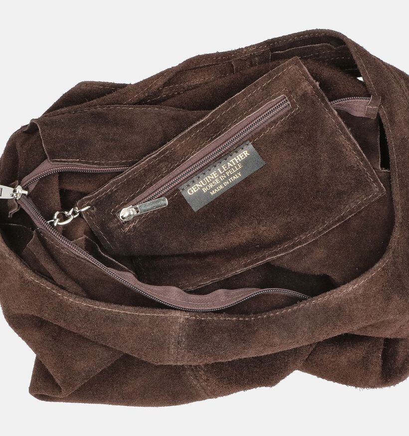 Via Limone Donkerbruine Schoudertas voor dames (376313)