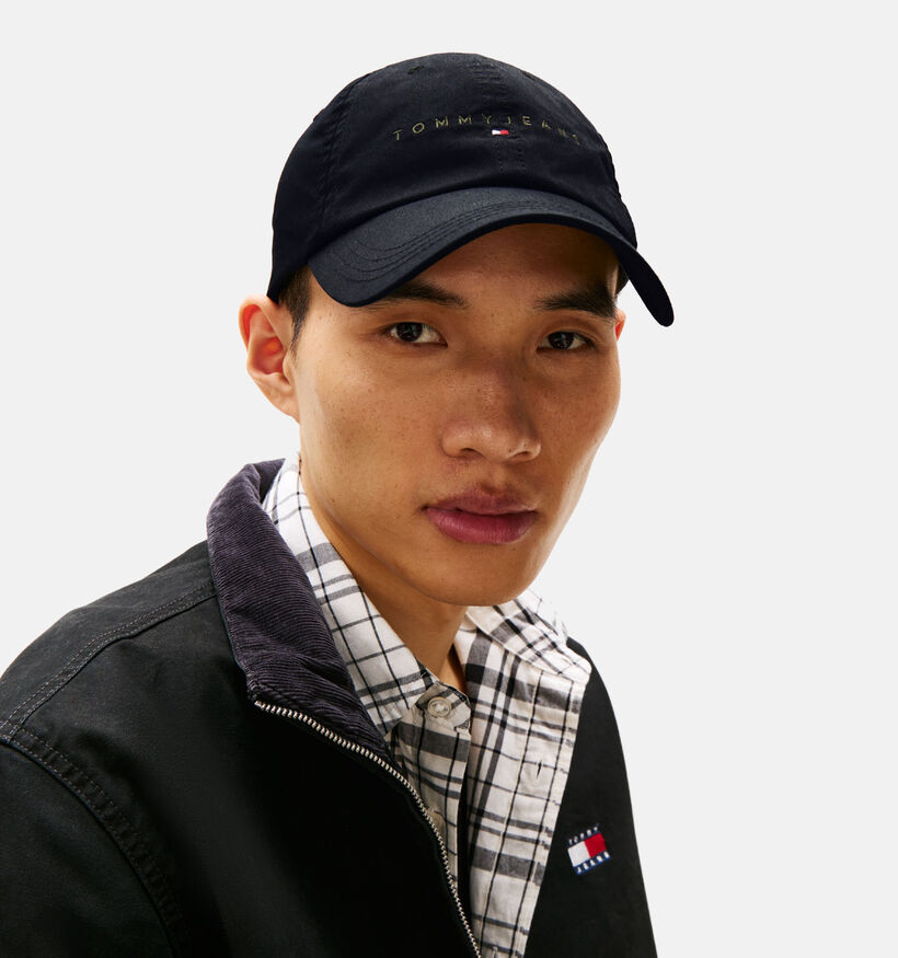 Tommy Hilfiger Tommy Jeans Linear Logo Casquette en Noir pour hommes (362637)