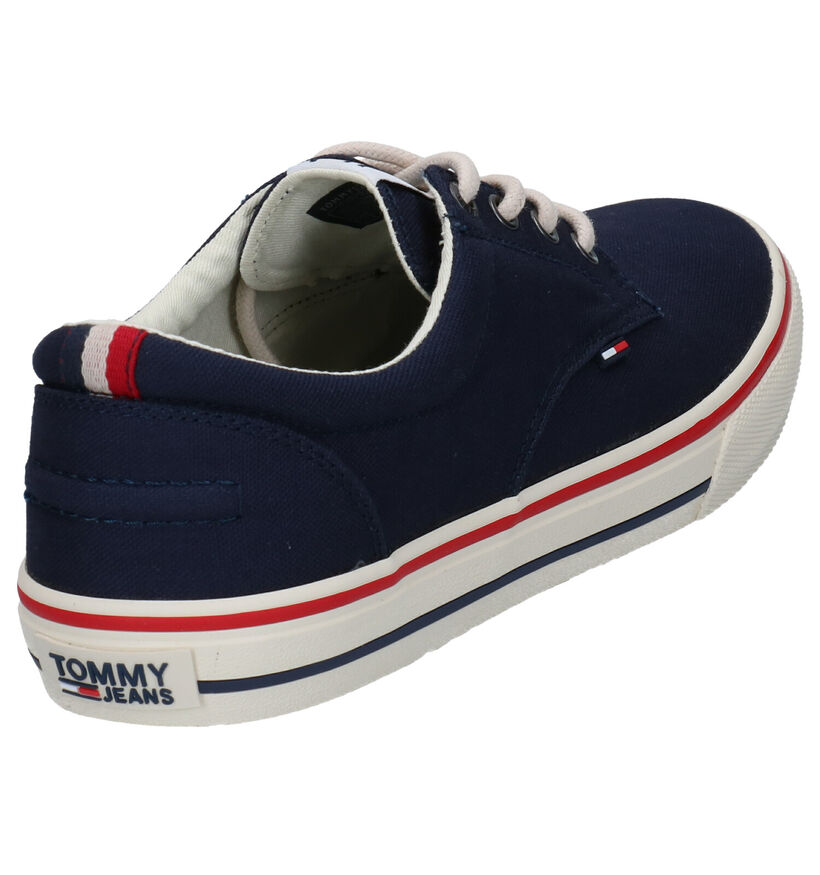 Tommy Jeans Chaussures plates en Bleu foncé en textile (285338)